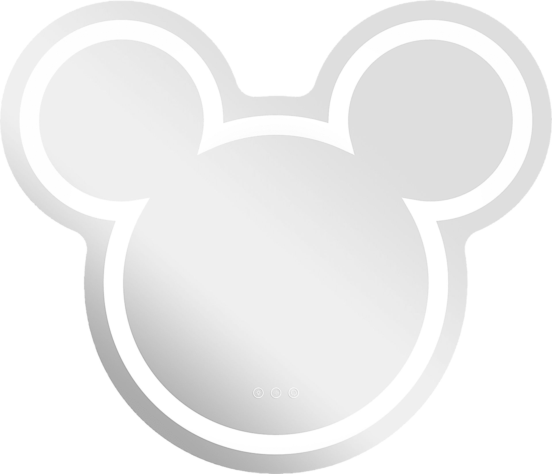 Kids Mickey Mouse White LED Wall Mirror - Image 1