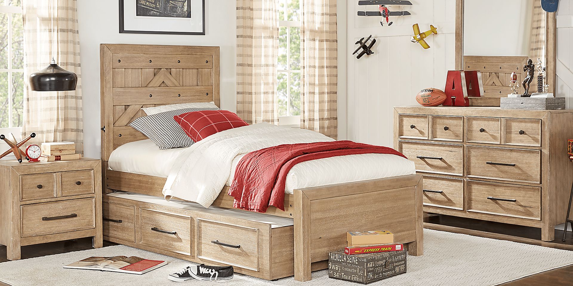 Kids Midcity Loft Sandstone 5 Pc Twin Panel Bedroom - Image 1