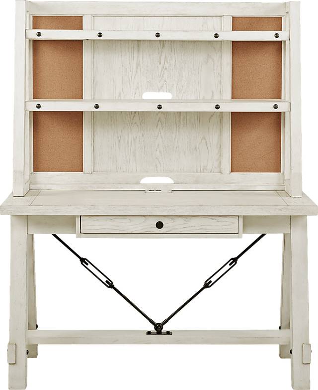 Kids Midcity Loft White Desk & Hutch - Thumbnail - Image 2