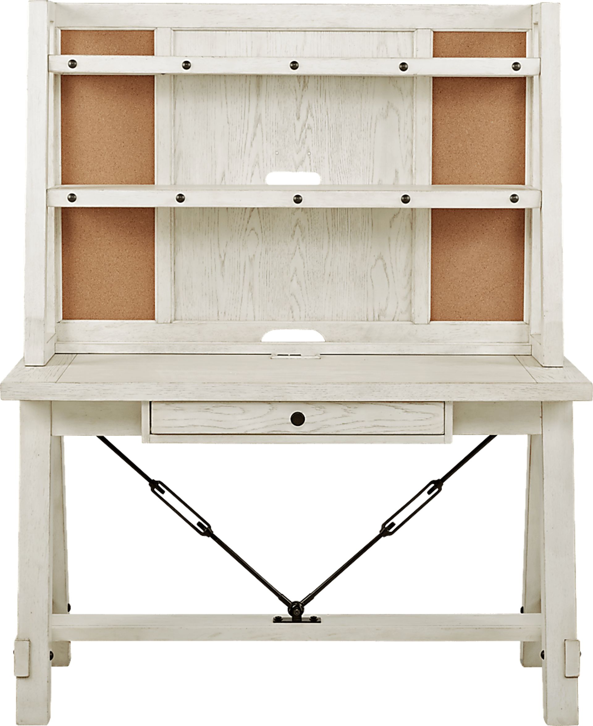 Kids Midcity Loft White Desk & Hutch - Image 2
