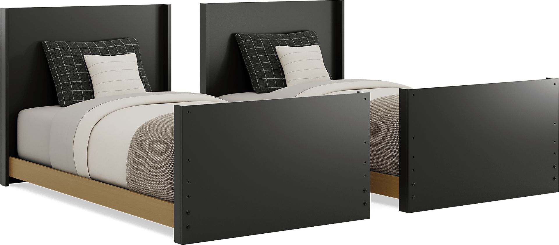 Kids Mikka Black Twin/Twin Convertible Bunk Bed - Image 4