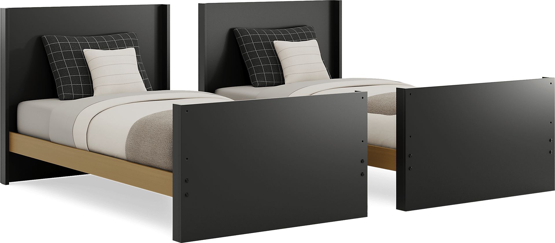 Kids Mikka Black Twin/Twin Convertible Bunk Bed - Image 7
