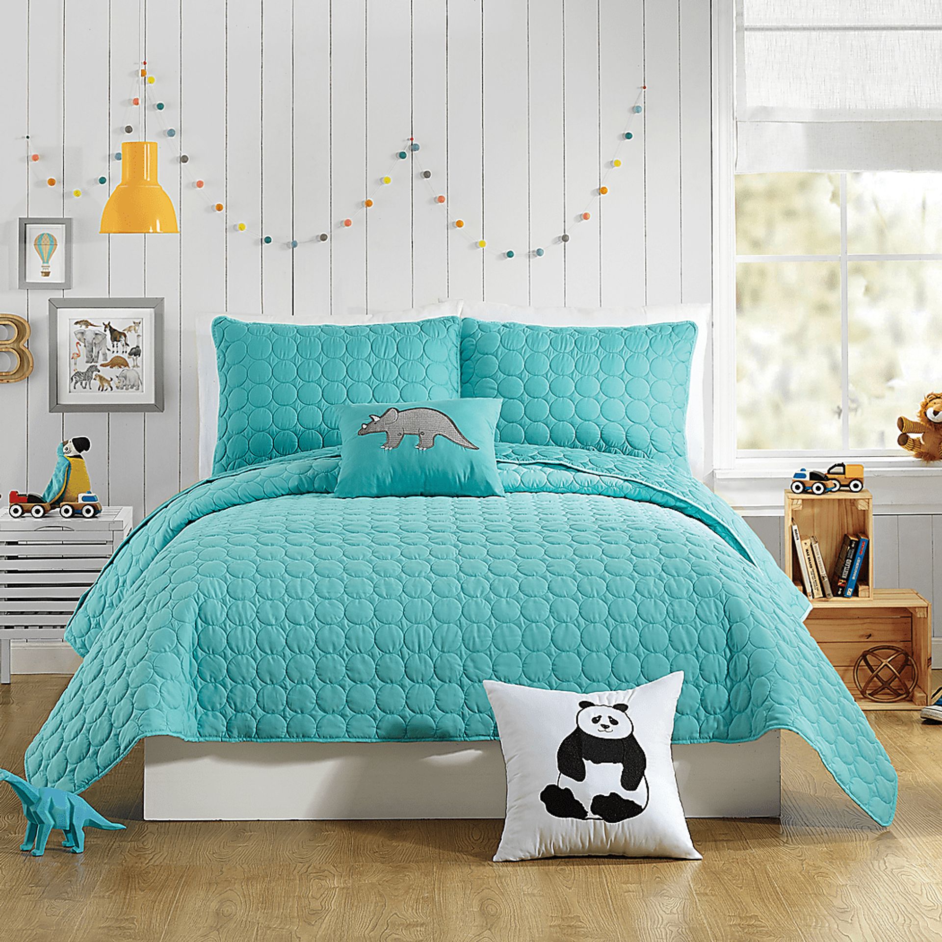 Kids Milhaven Aqua Full/Queen Quilt - Image 1