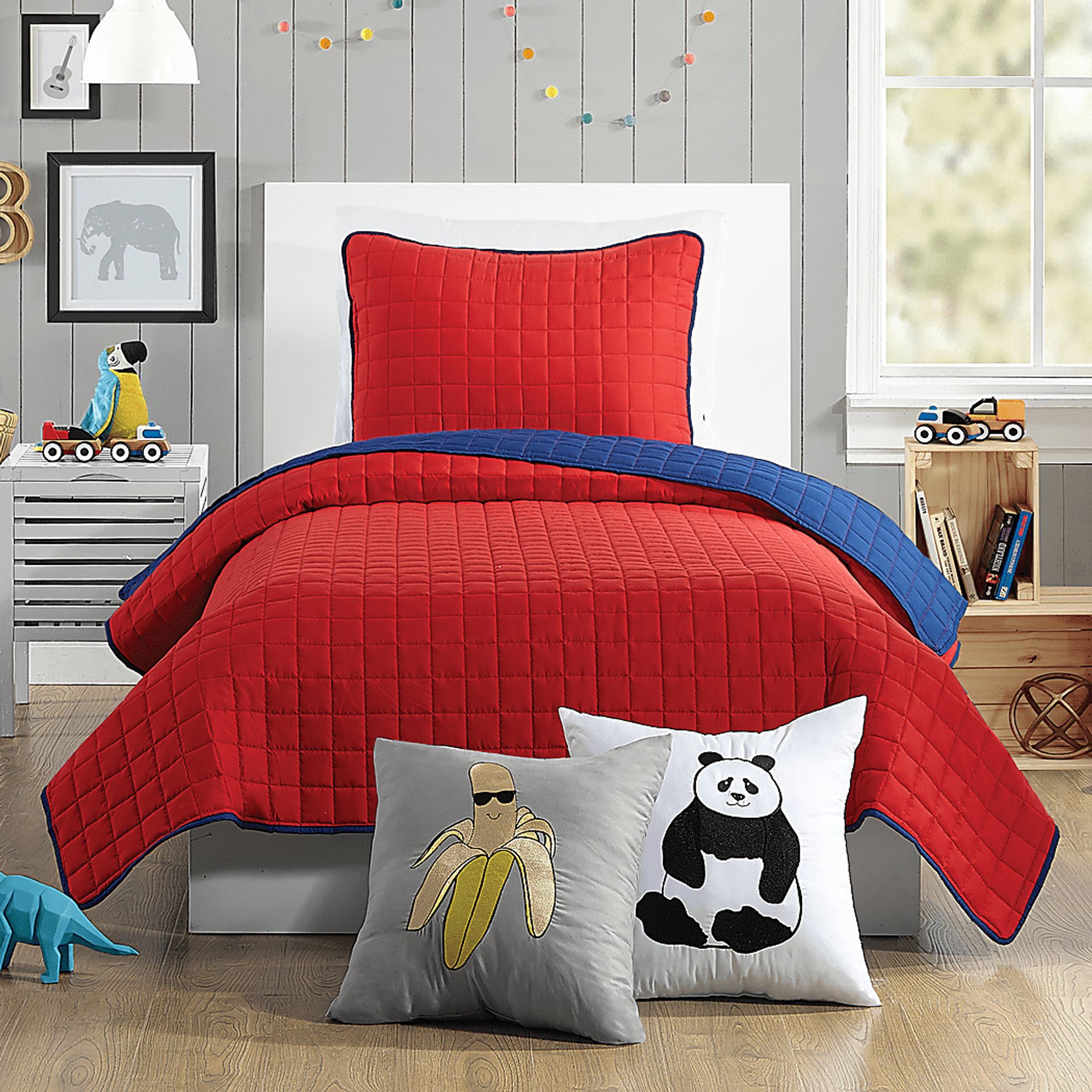 Kids Milhaven Red Twin Quilt - Image 1