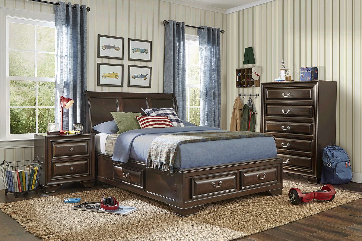 Mill Valley II 5 Pc Dark Cherry Wood Queen Bedroom