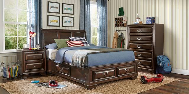 Kids Mill Valley Jr. Cherry Twin Storage Bed - Thumbnail - Image 2