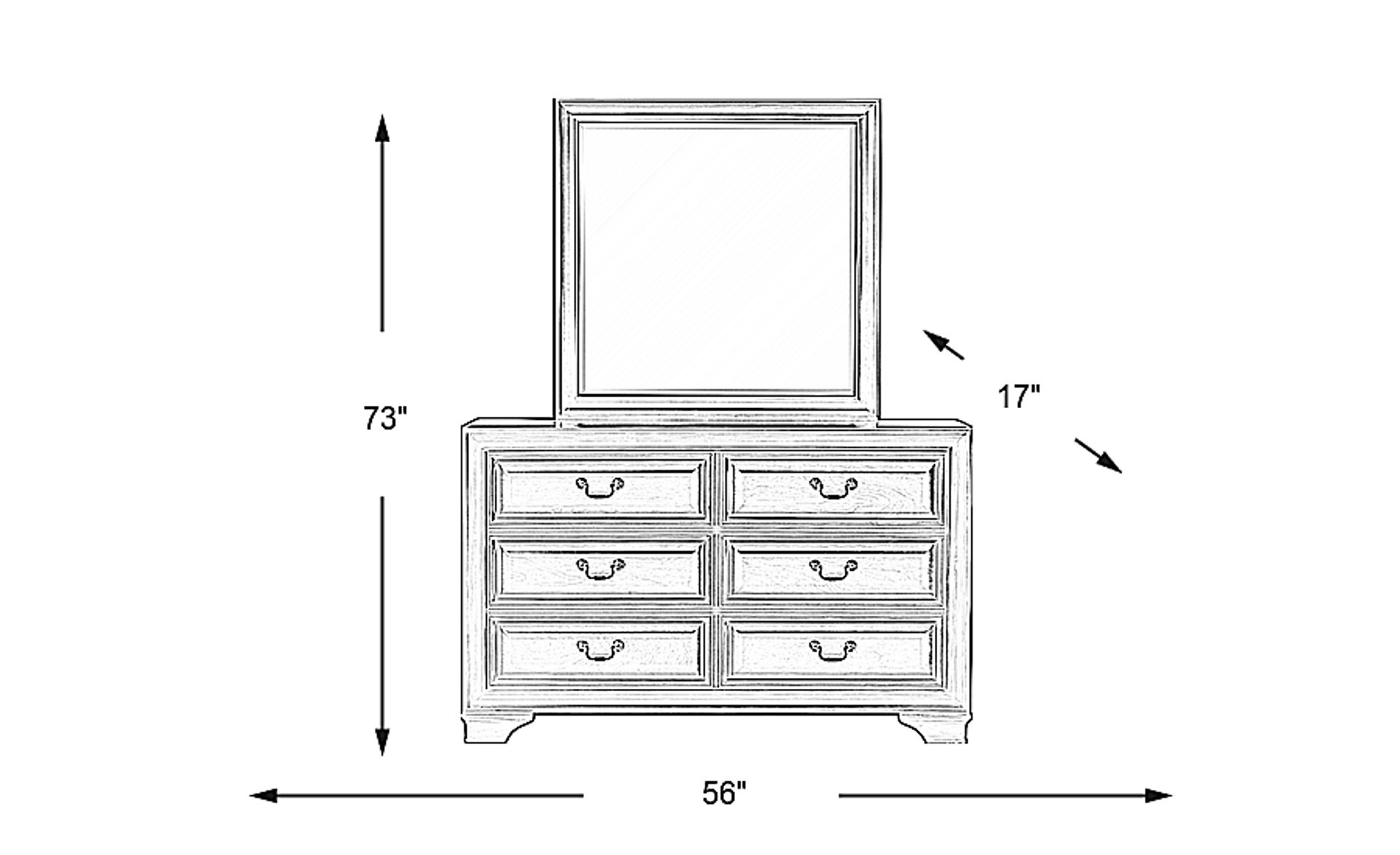 Dimension Image. Please refer to the Dimension Tab on this page for dimension details.