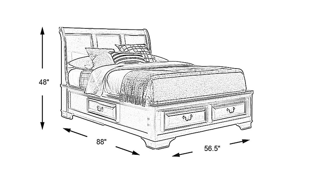 Kids Mill Valley Jr. Cherry Full Storage Bed