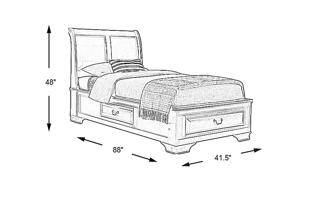Kids Mill Valley Jr. Cherry Twin Storage Bed