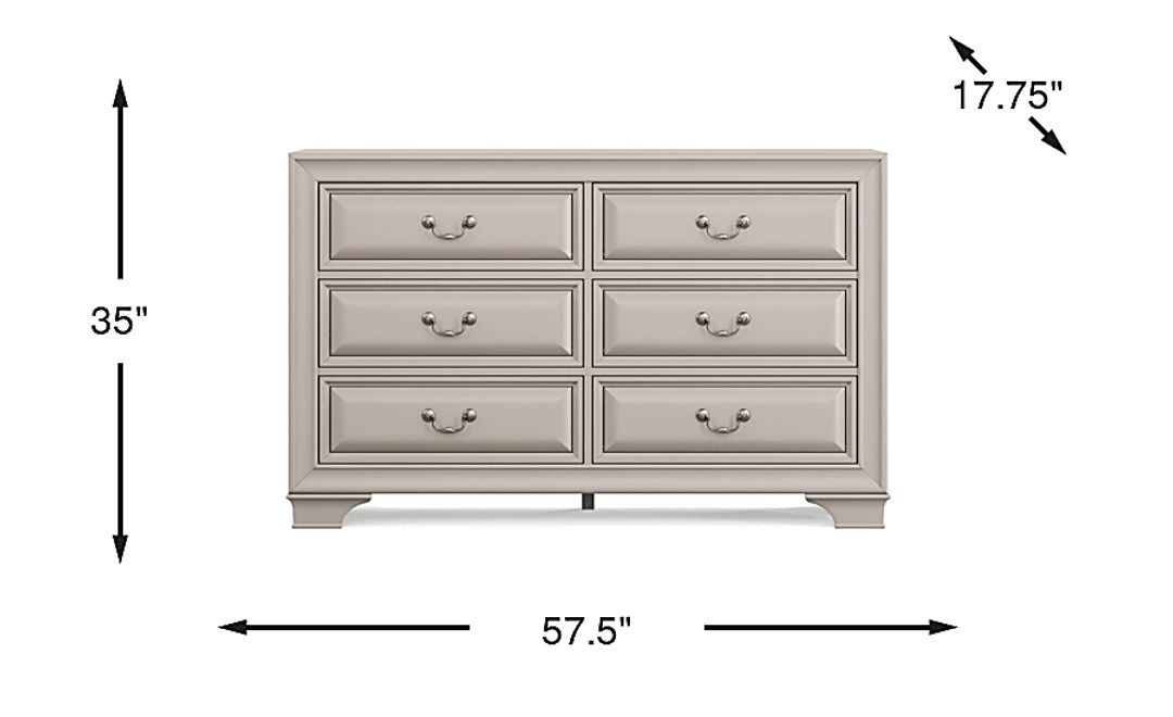 Kids Mill Valley Jr. Washed White Dresser