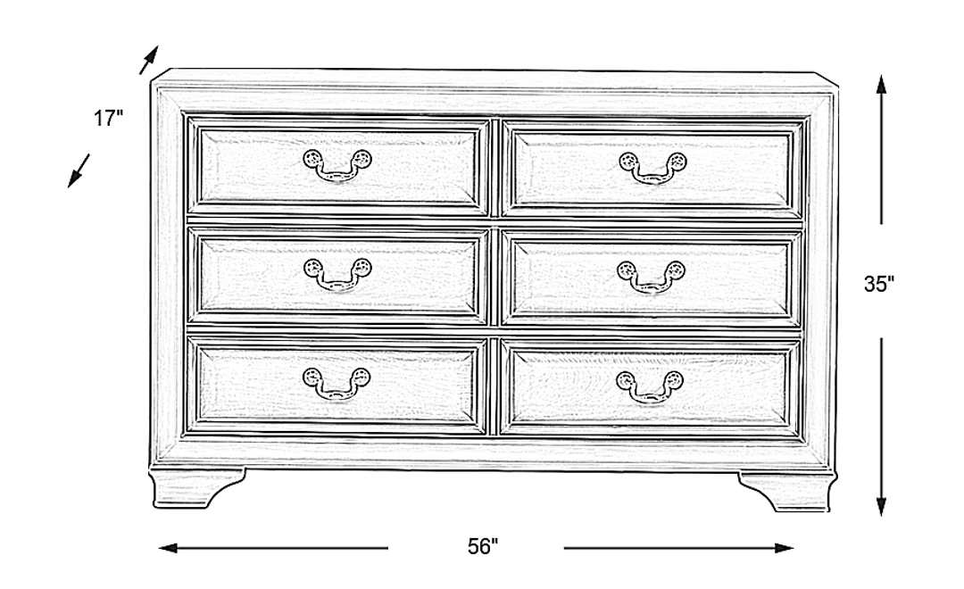 Kids Mill Valley Jr. Washed White Dresser