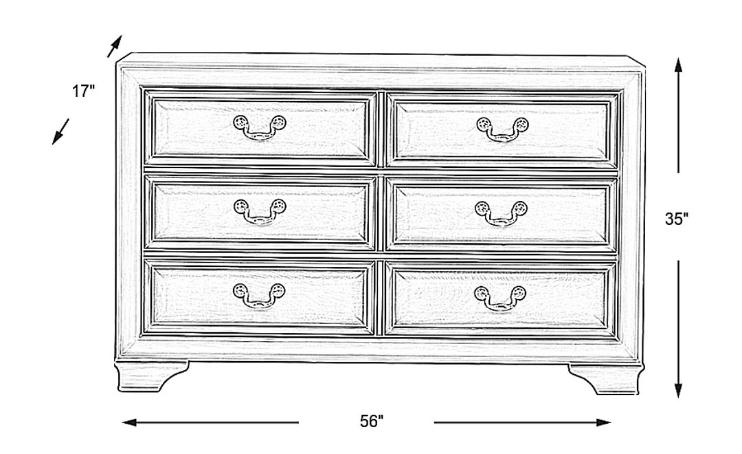 Kids Mill Valley Jr. Washed White Dresser