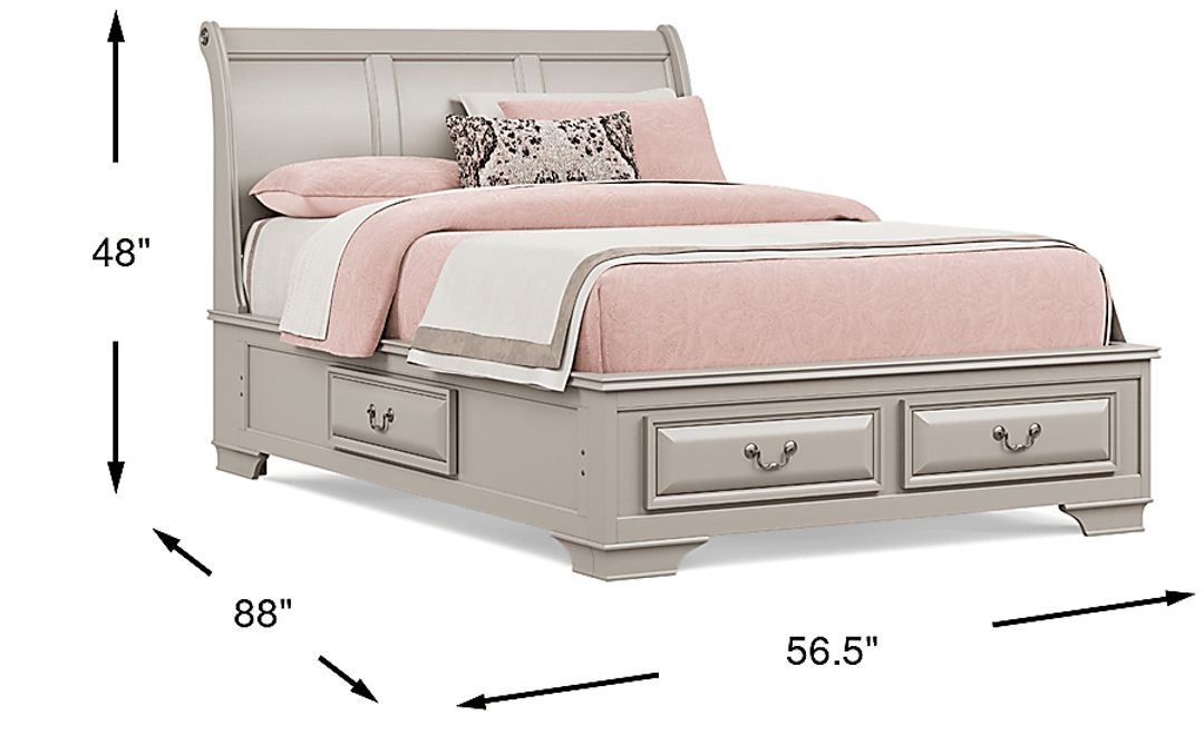 Kids Mill Valley Jr. Washed White Full Storage Bed