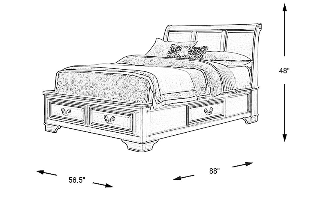 Kids Mill Valley Jr. Washed White Full Storage Bed