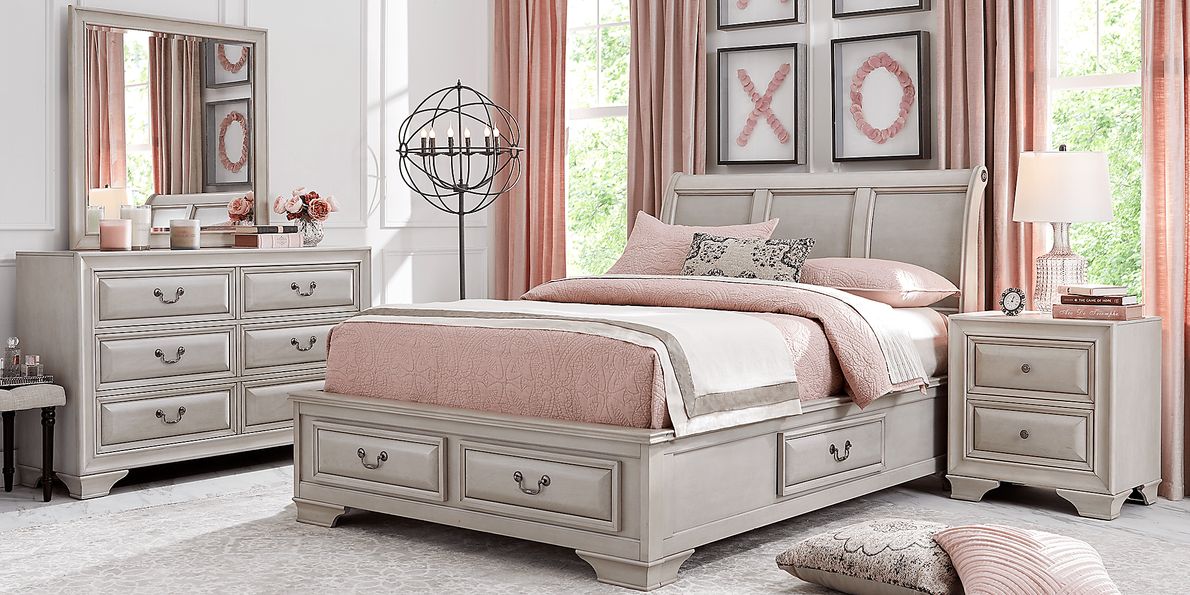 Mill Valley Jr. 5 Pc White Colors,White Full Bedroom Set With Mirror, 3