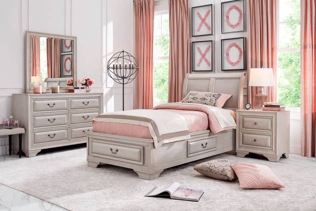 Kids Mill Valley Jr. White 5 Pc Twin Storage Bedroom - Thumbnail - Image 1