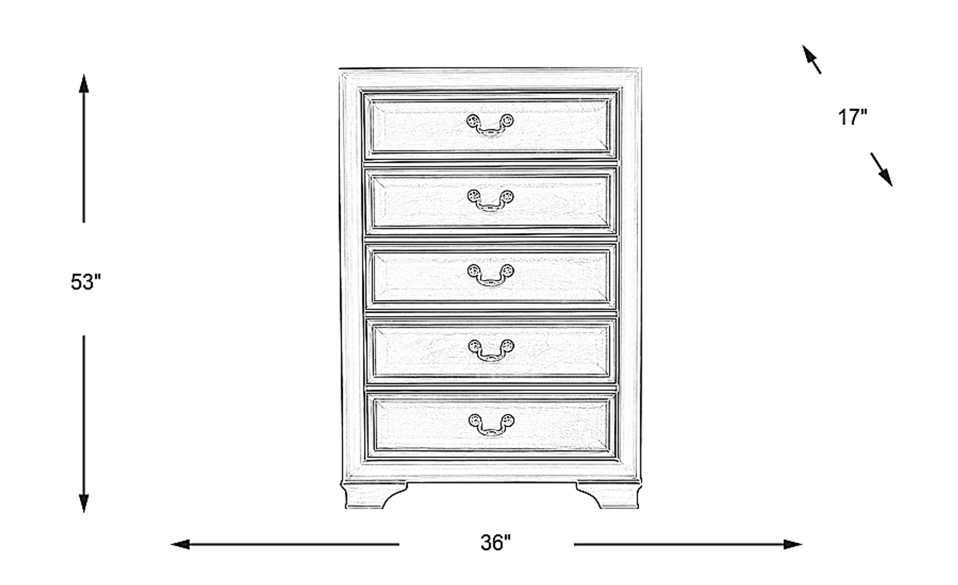 Dimension Image. Please refer to the Dimension Tab on this page for dimension details.