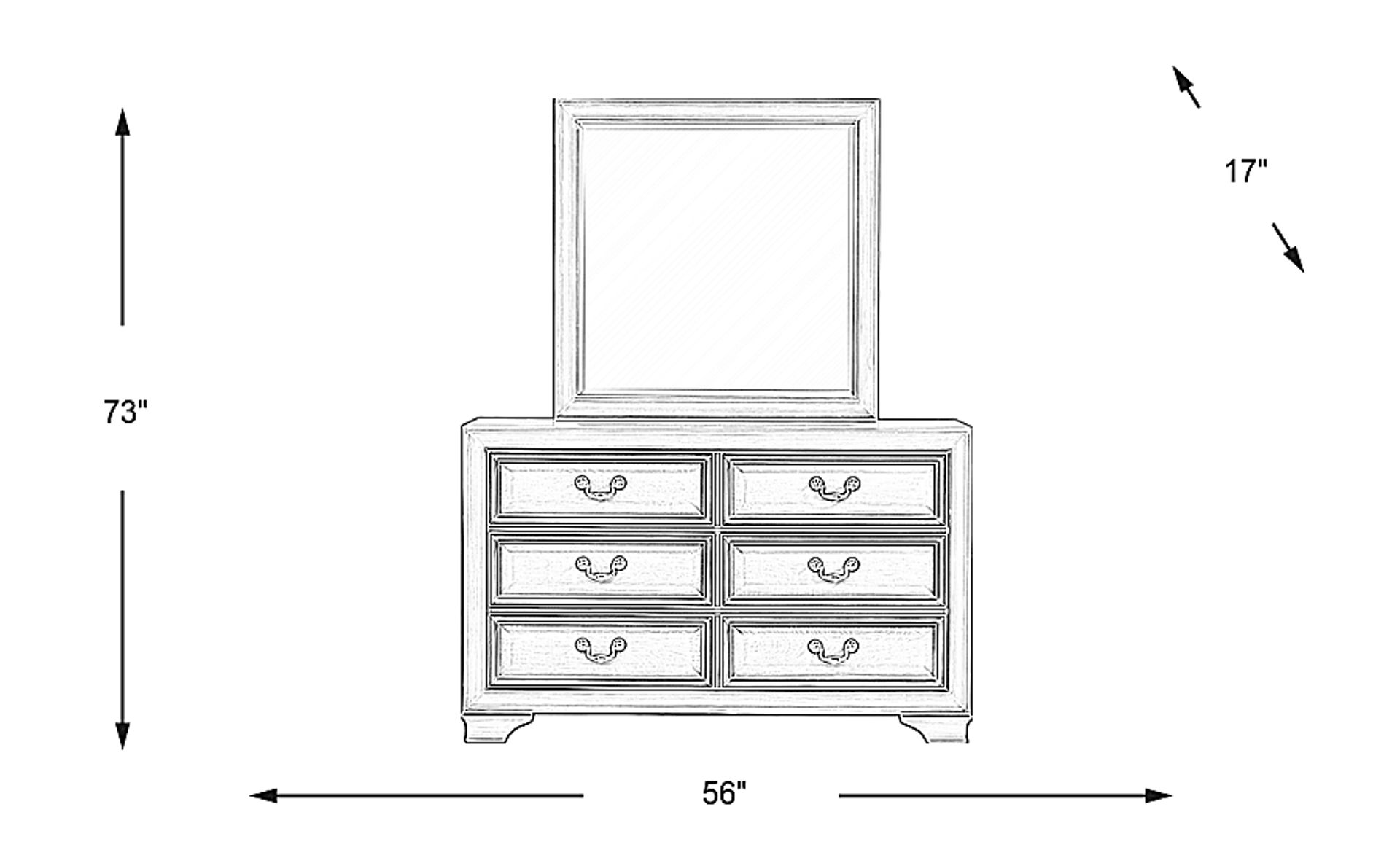 Dimension Image. Please refer to the Dimension Tab on this page for dimension details.