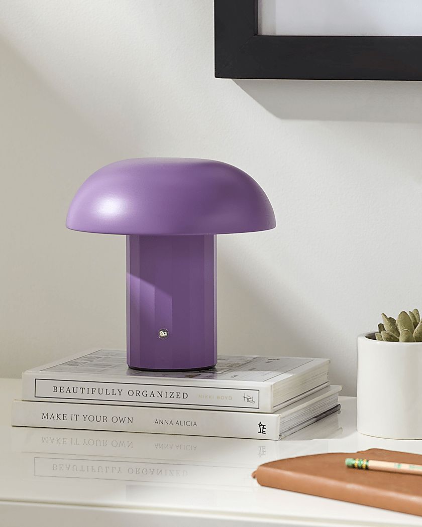 Kids Mini Mush Purple Lamp - Thumbnail 2