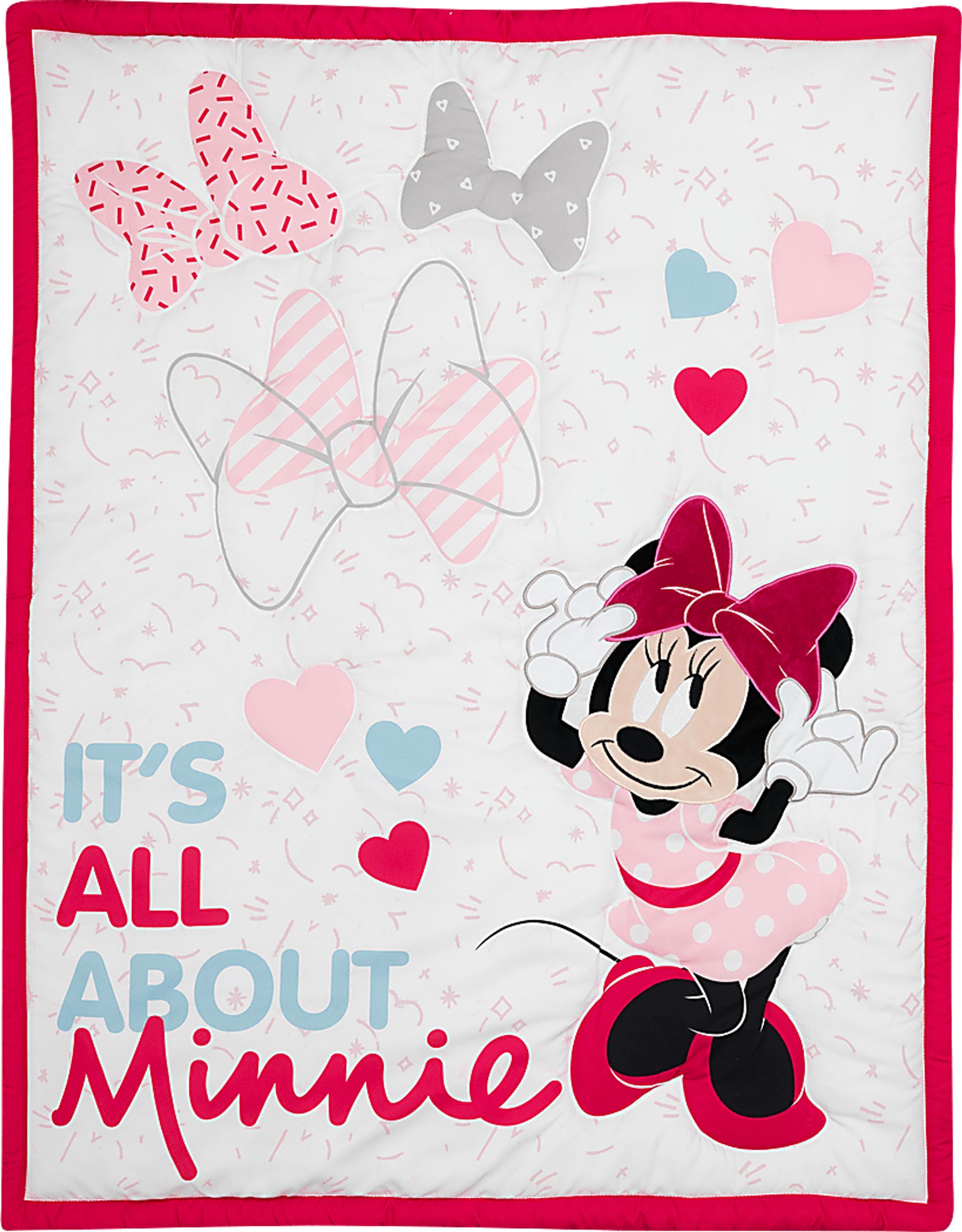 Kids Minnie Mouse Love Pink Baby Bedding Set - Image 5