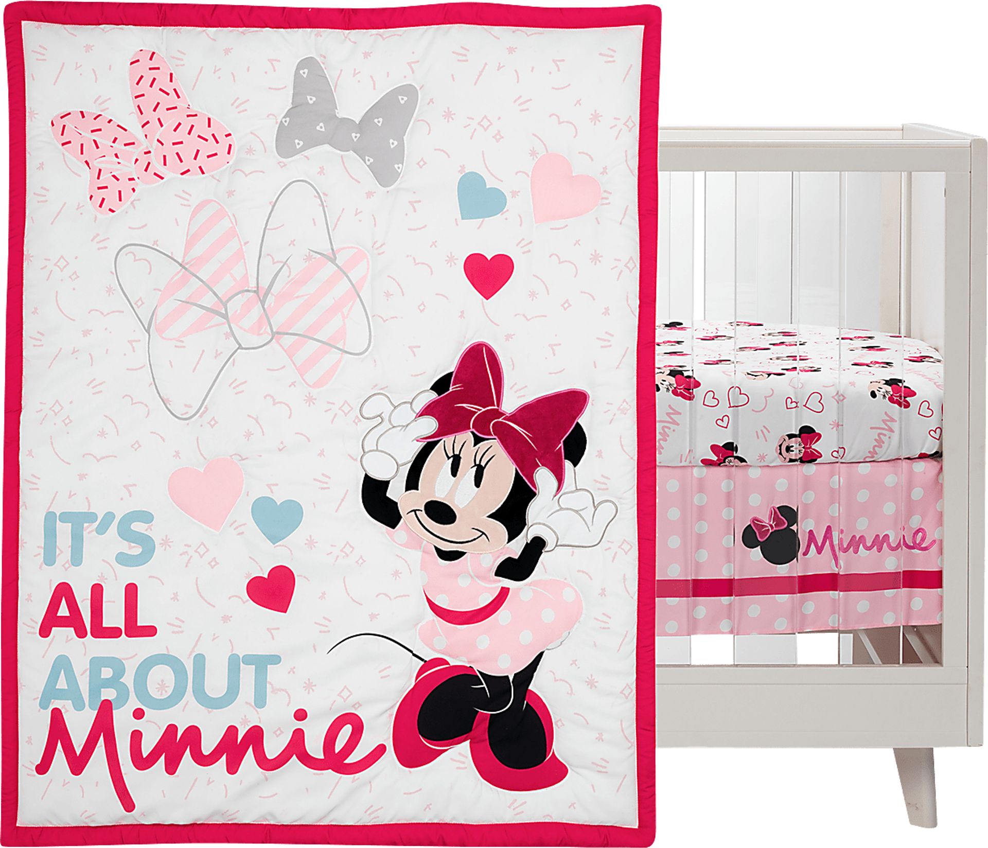 Minnie Mouse Love Bedding Set Rooms to Go