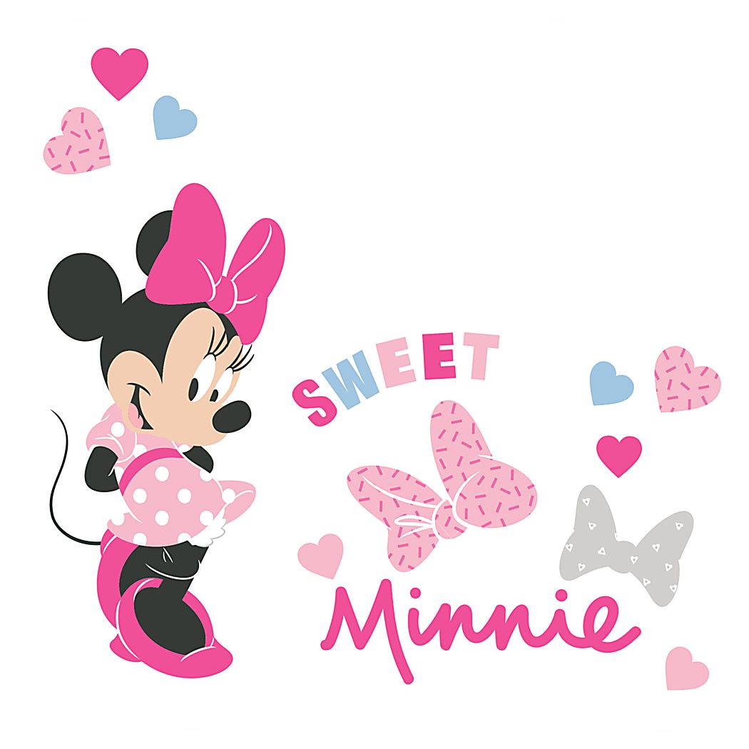 Kids Minnie Mouse Love Pink Wall Decals