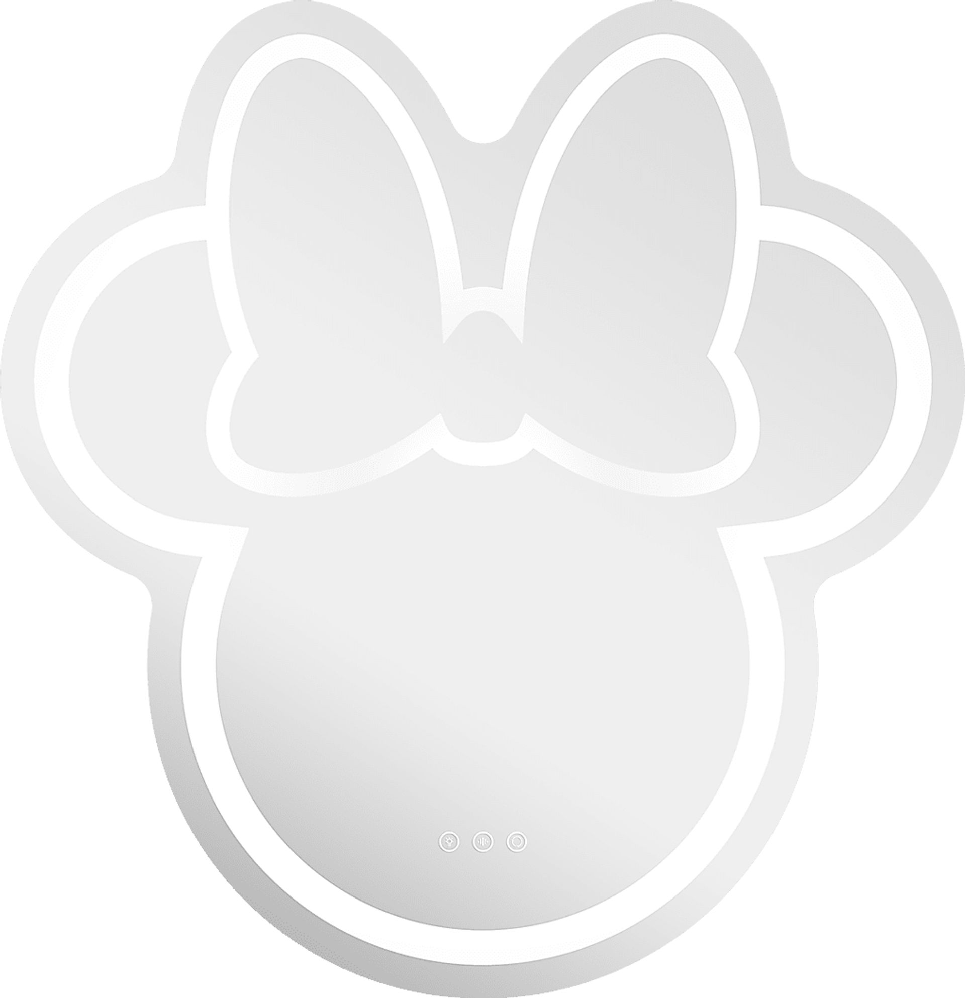 Kids Minnie Mouse White LED Wall Mirror - Image 1