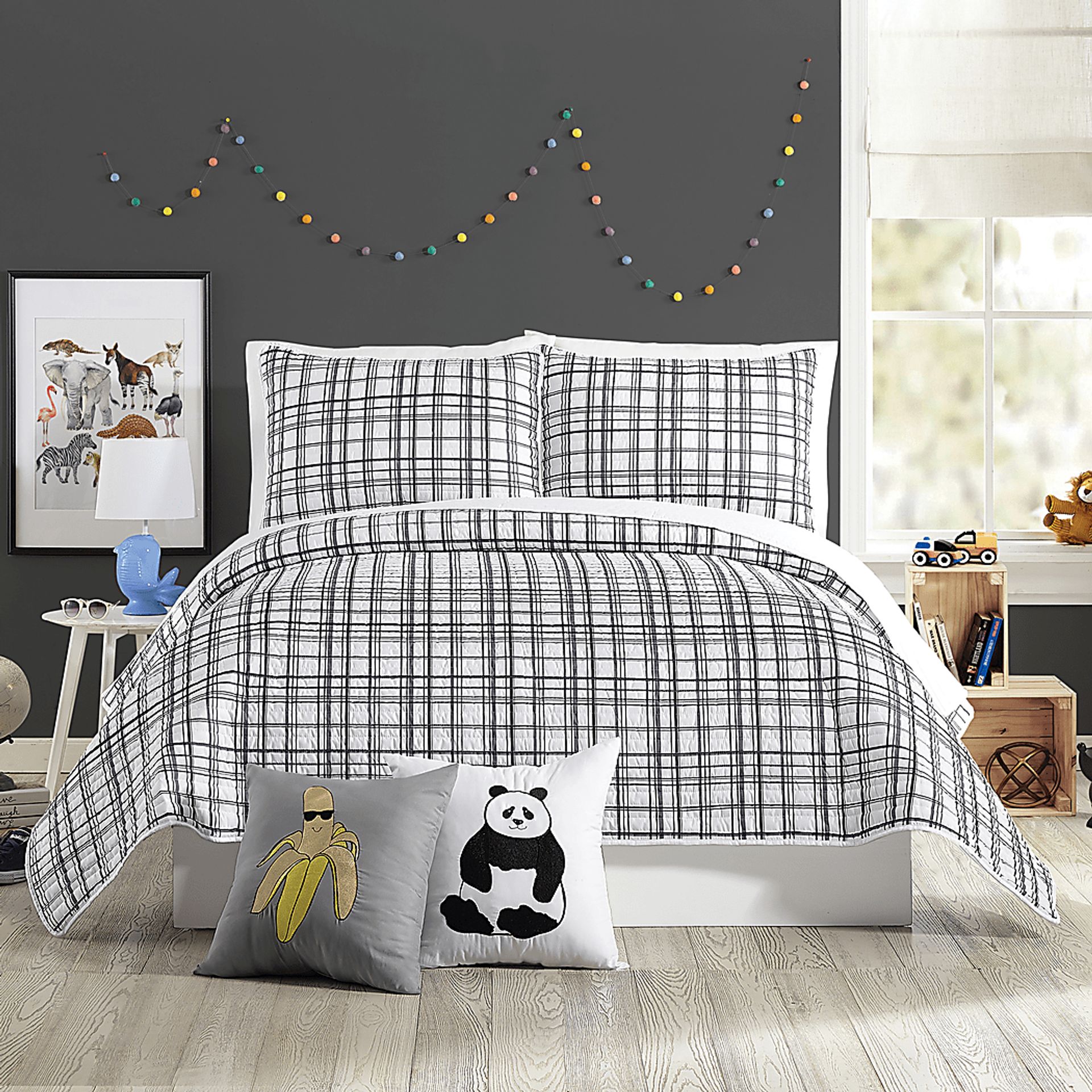 Kids Mintvale Charcoal Full/Queen Quilt - Image 1