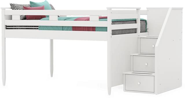 Kids Modern Colors White Full Step Loft - Thumbnail - Image 3