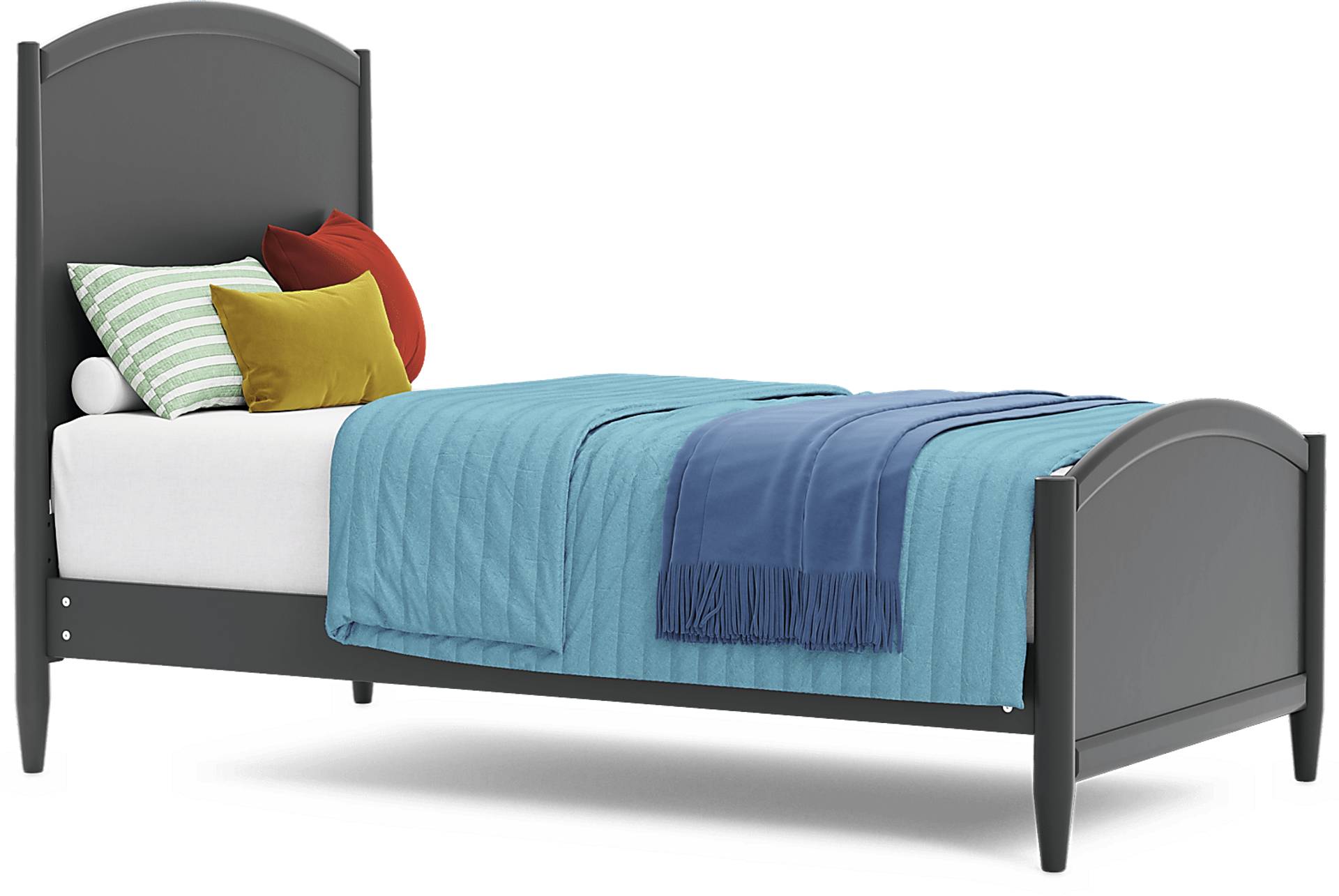 iron ore 3 pc twin panel bed