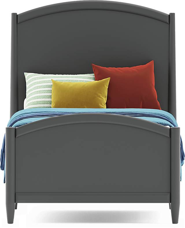 Kids Modern Colors Iron Ore Twin XL Panel Bed - Thumbnail - Image 3