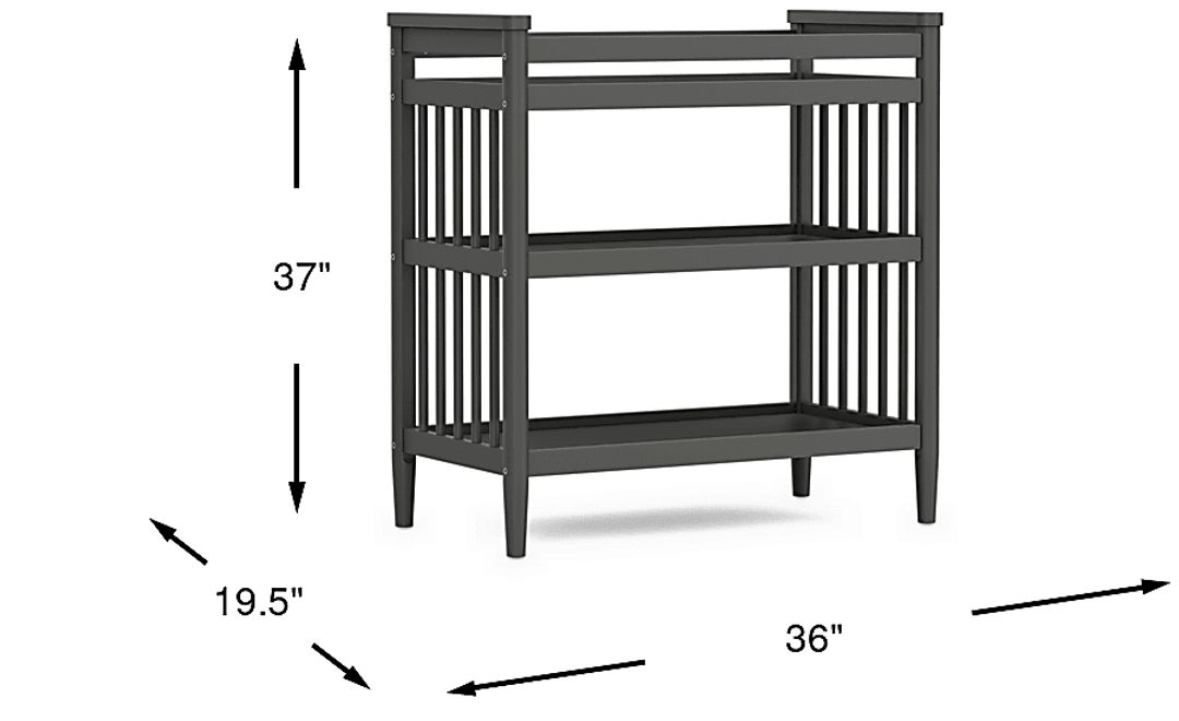 Modern Colors Iron Ore Changing Table