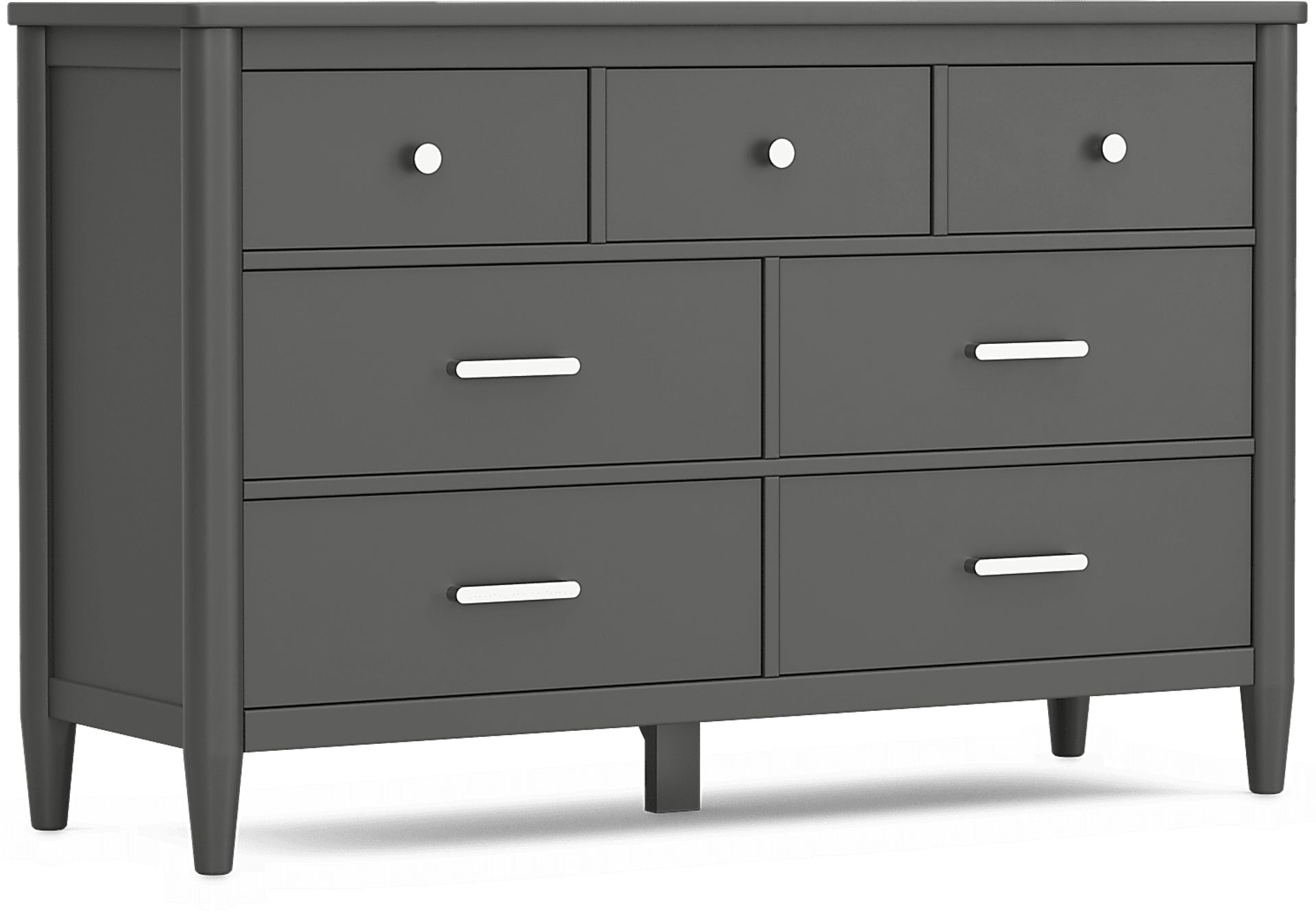Kids Modern Colors Iron Ore Bedroom with Recharged Gray Full Bed, Nightstand, Lounger, Bookcase - Image 8
