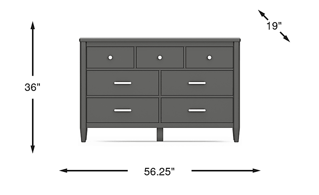 Kids Modern Colors Iron Ore Dresser