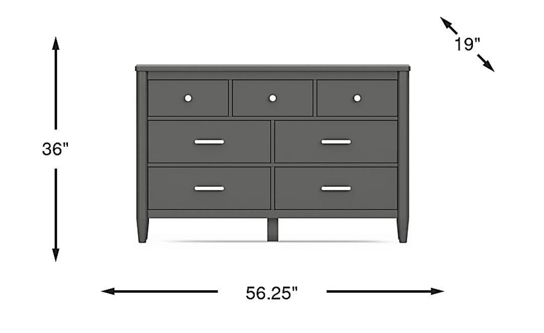 Kids Modern Colors Iron Ore Dresser
