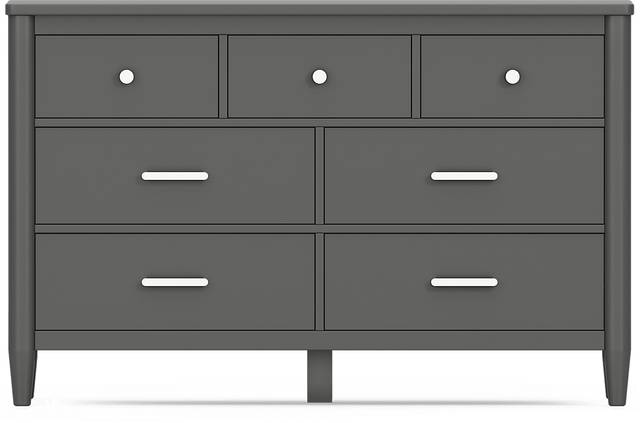 Kids Modern Colors Iron Ore Bedroom with Recharged Gray Twin Bed, Nightstand, Lounger, Bookcase - Thumbnail - Image 6