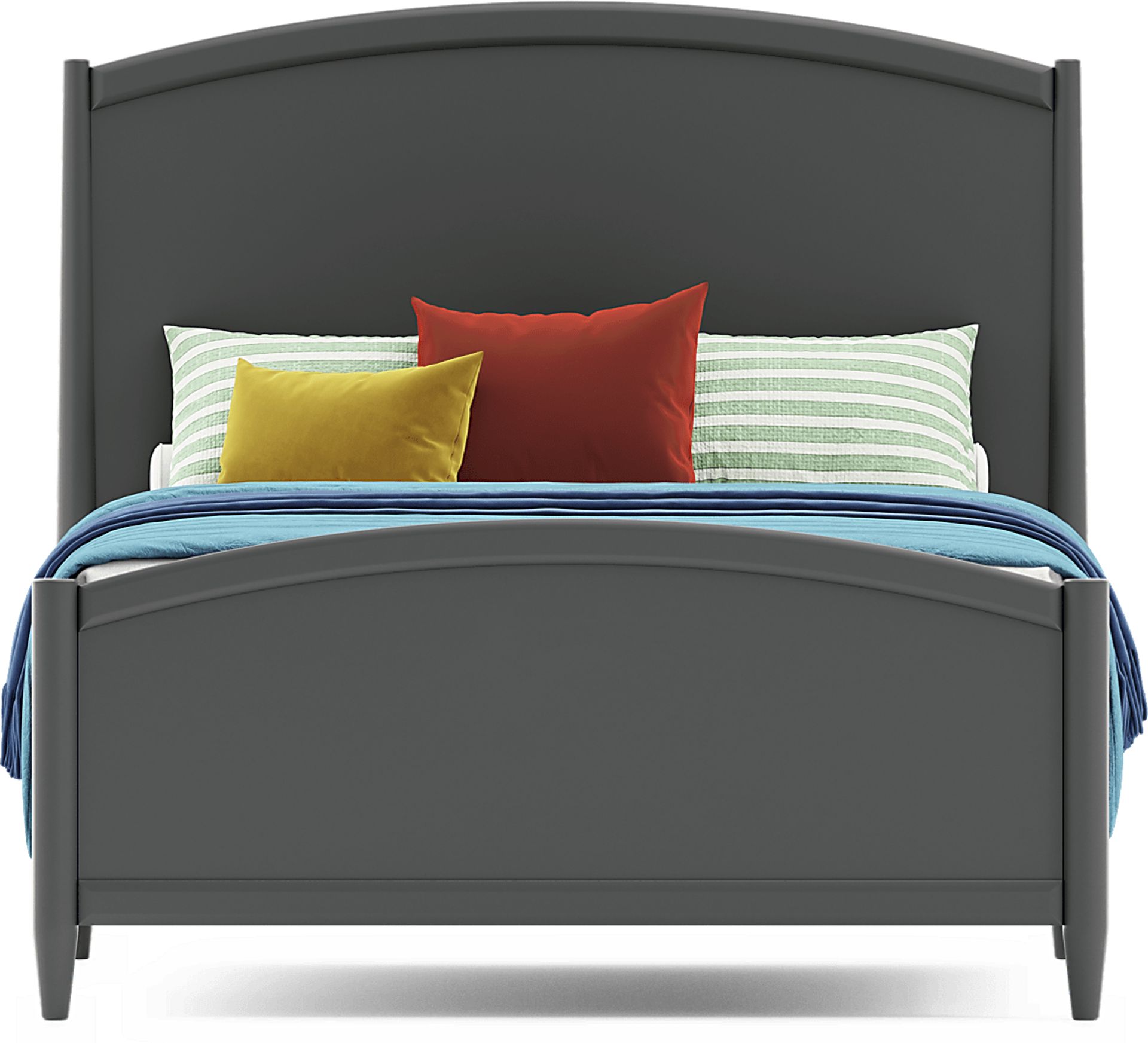 Kids Modern Colors Iron Ore Full Panel Bed - Image 3