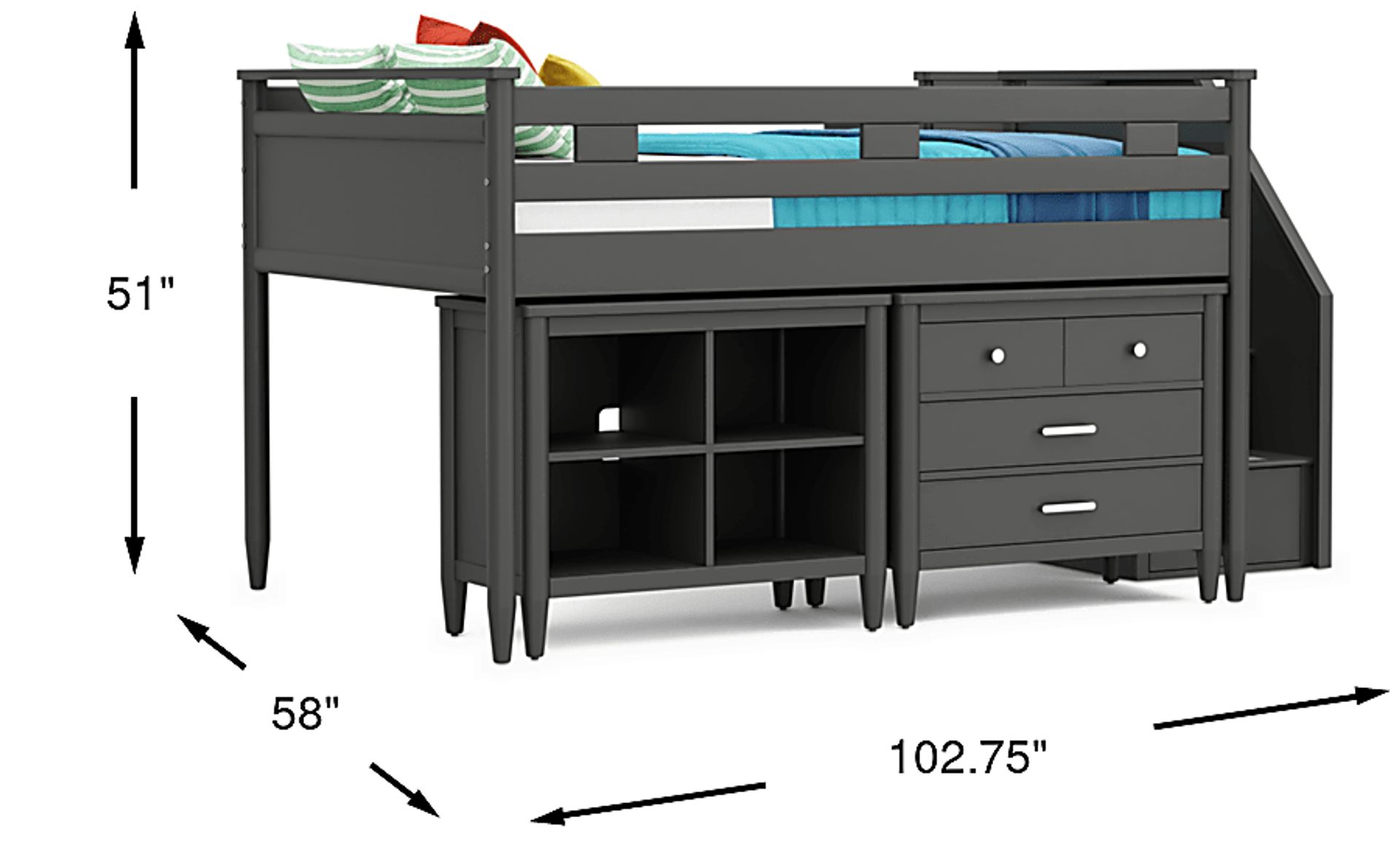 Dimension Image. Please refer to the Dimension Tab on this page for dimension details.