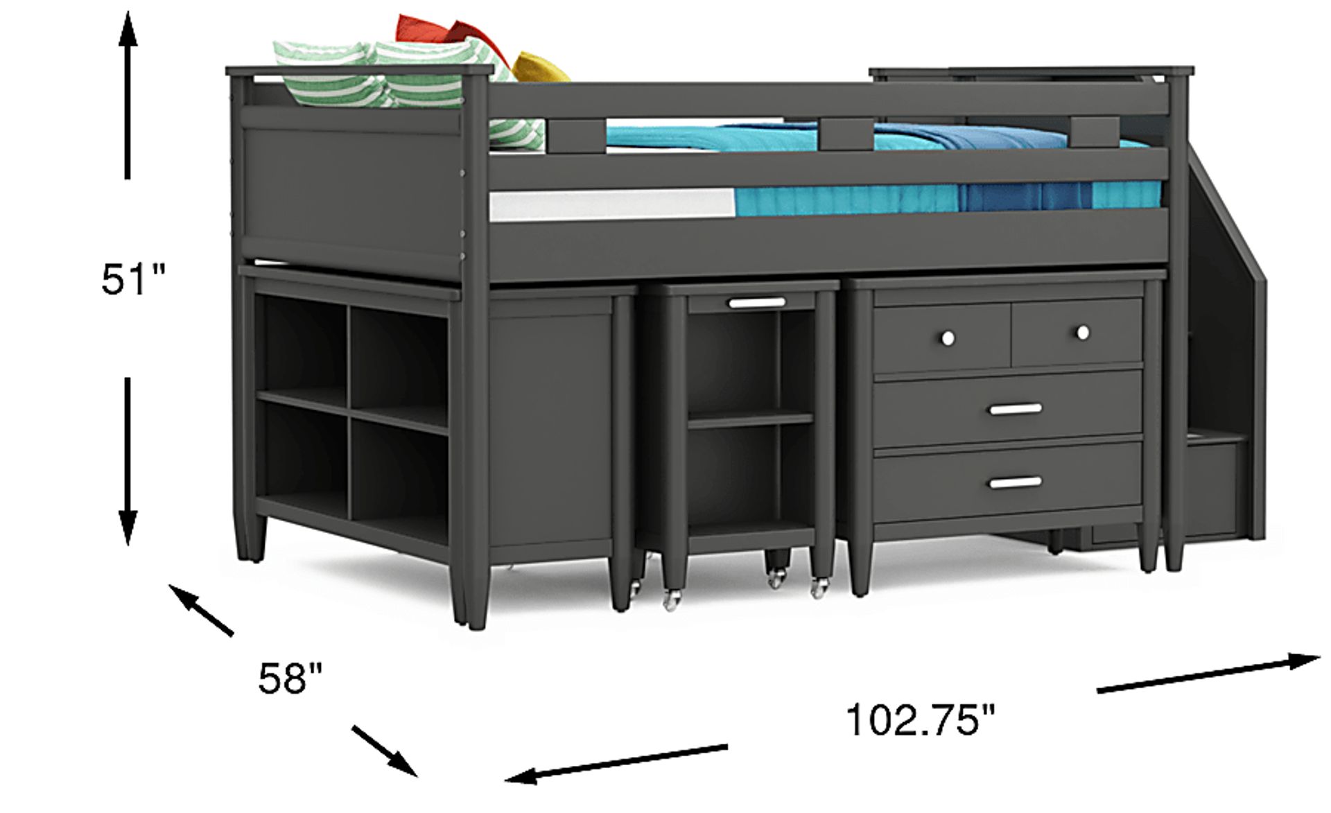 Dimension Image. Please refer to the Dimension Tab on this page for dimension details.
