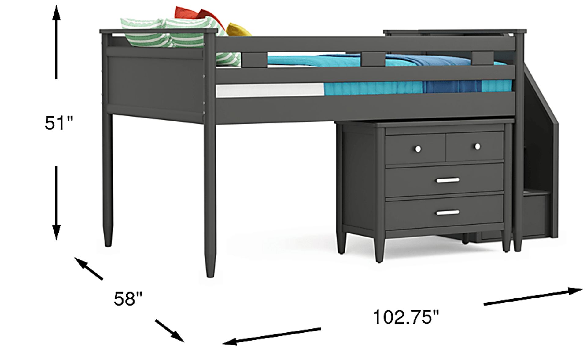 Dimension Image. Please refer to the Dimension Tab on this page for dimension details.