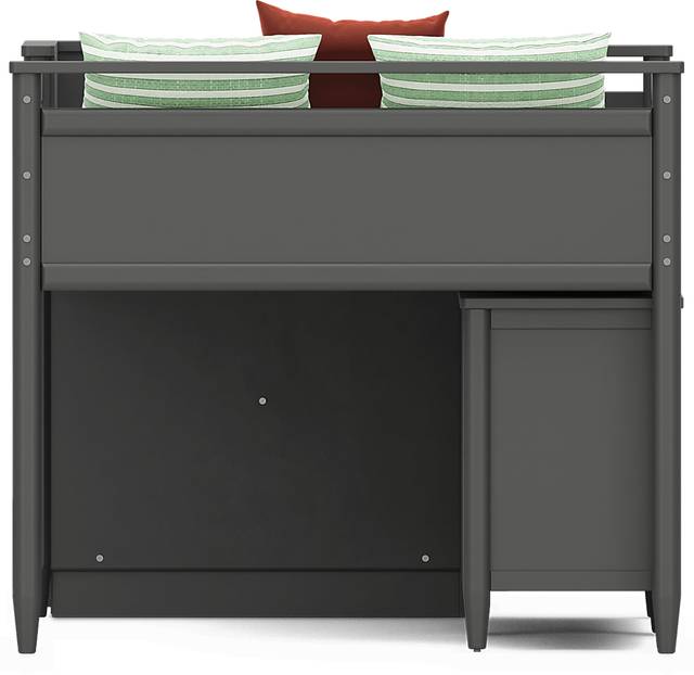 Kids Modern Colors Iron Ore Full Step Loft with Loft Chests - Thumbnail - Image 3