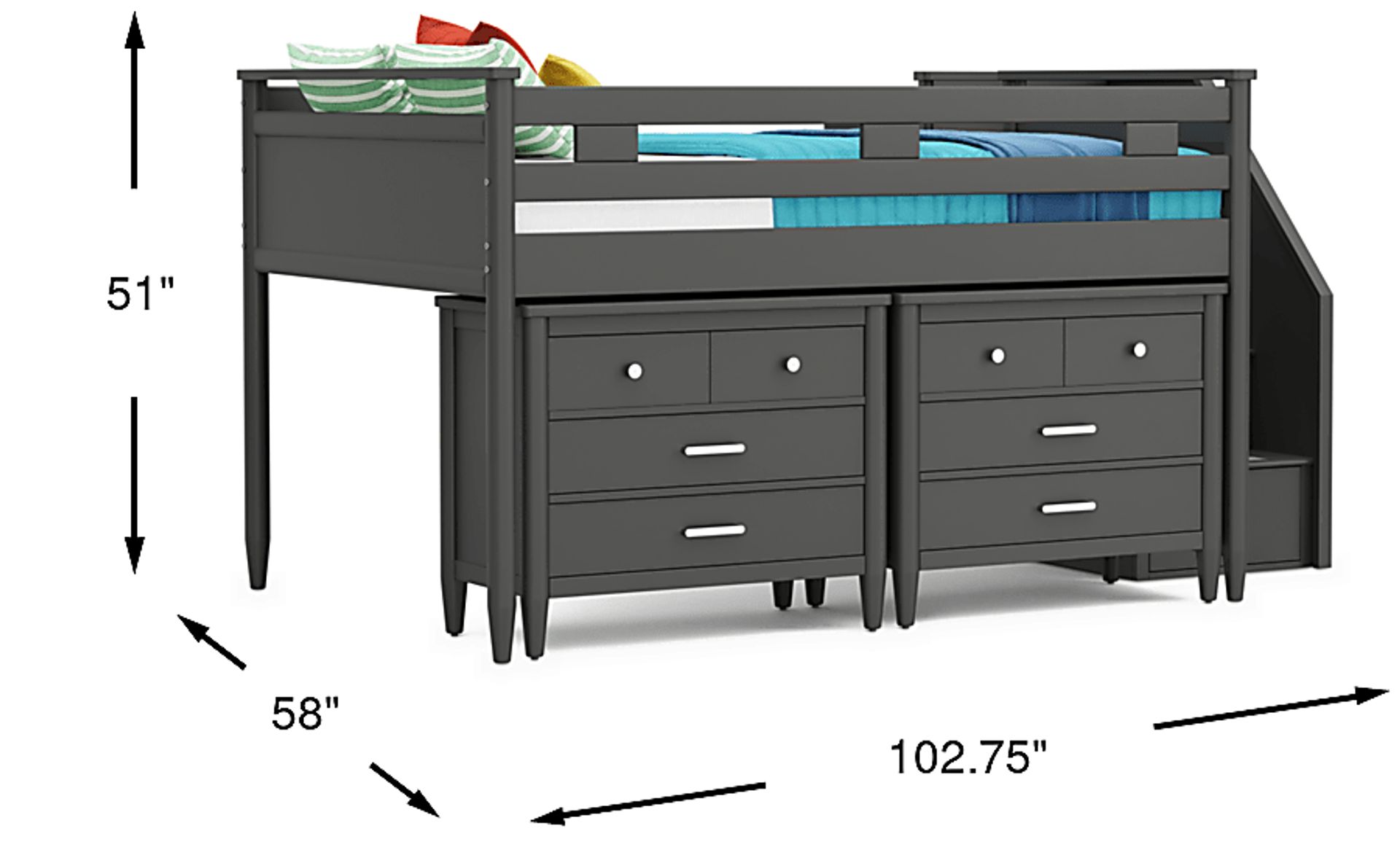 Dimension Image. Please refer to the Dimension Tab on this page for dimension details.