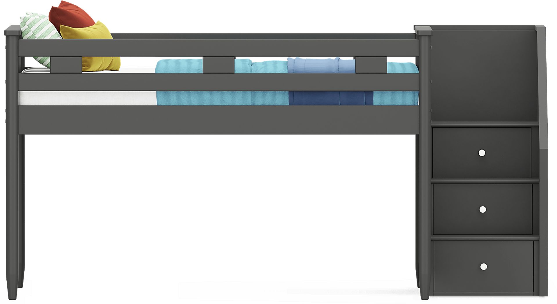 Kids Modern Colors Iron Ore Full Step Loft - Image 2