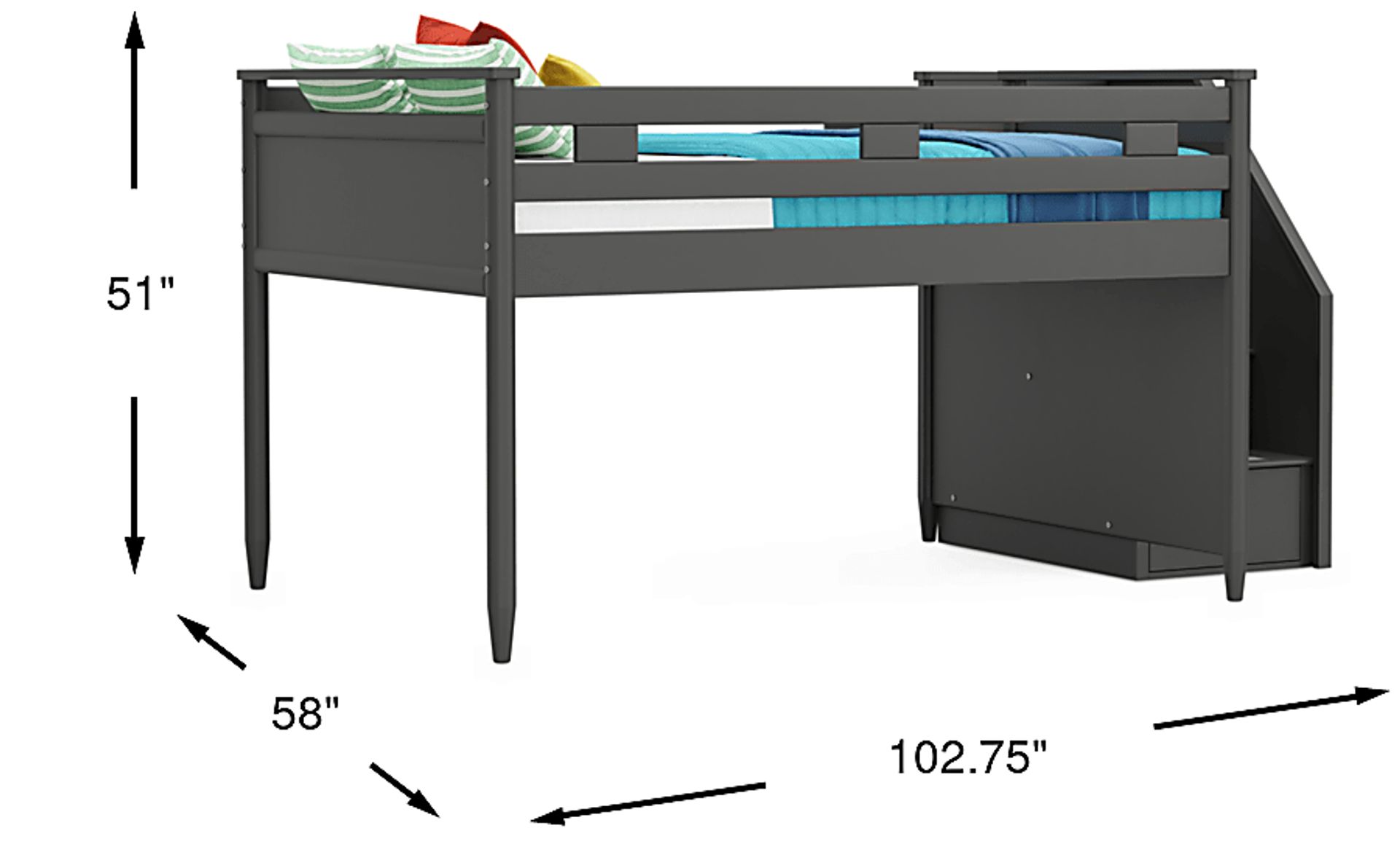 Dimension Image. Please refer to the Dimension Tab on this page for dimension details.