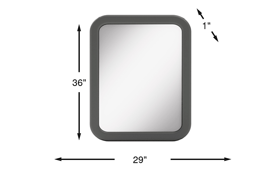 Kids Modern Colors Iron Ore Mirror