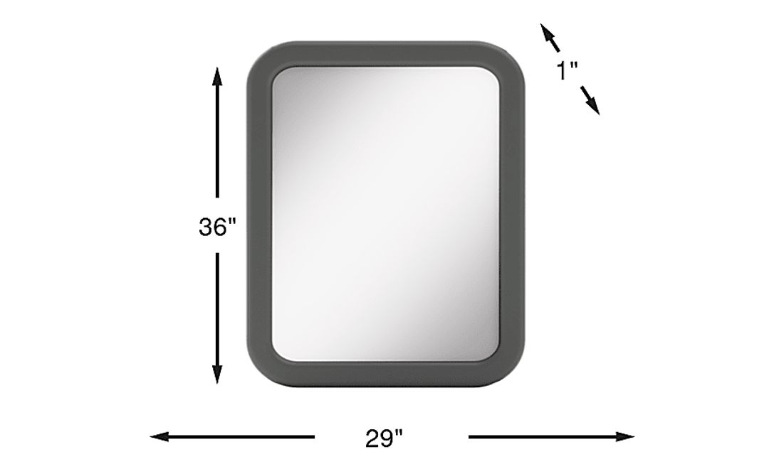 Kids Modern Colors Iron Ore Mirror