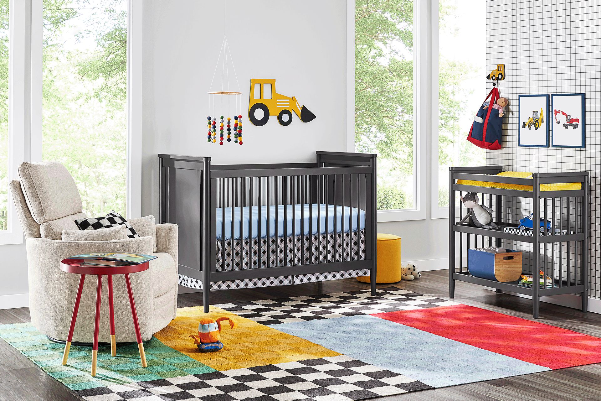 Kids Modern Colors Iron Ore Nursery - Image 1