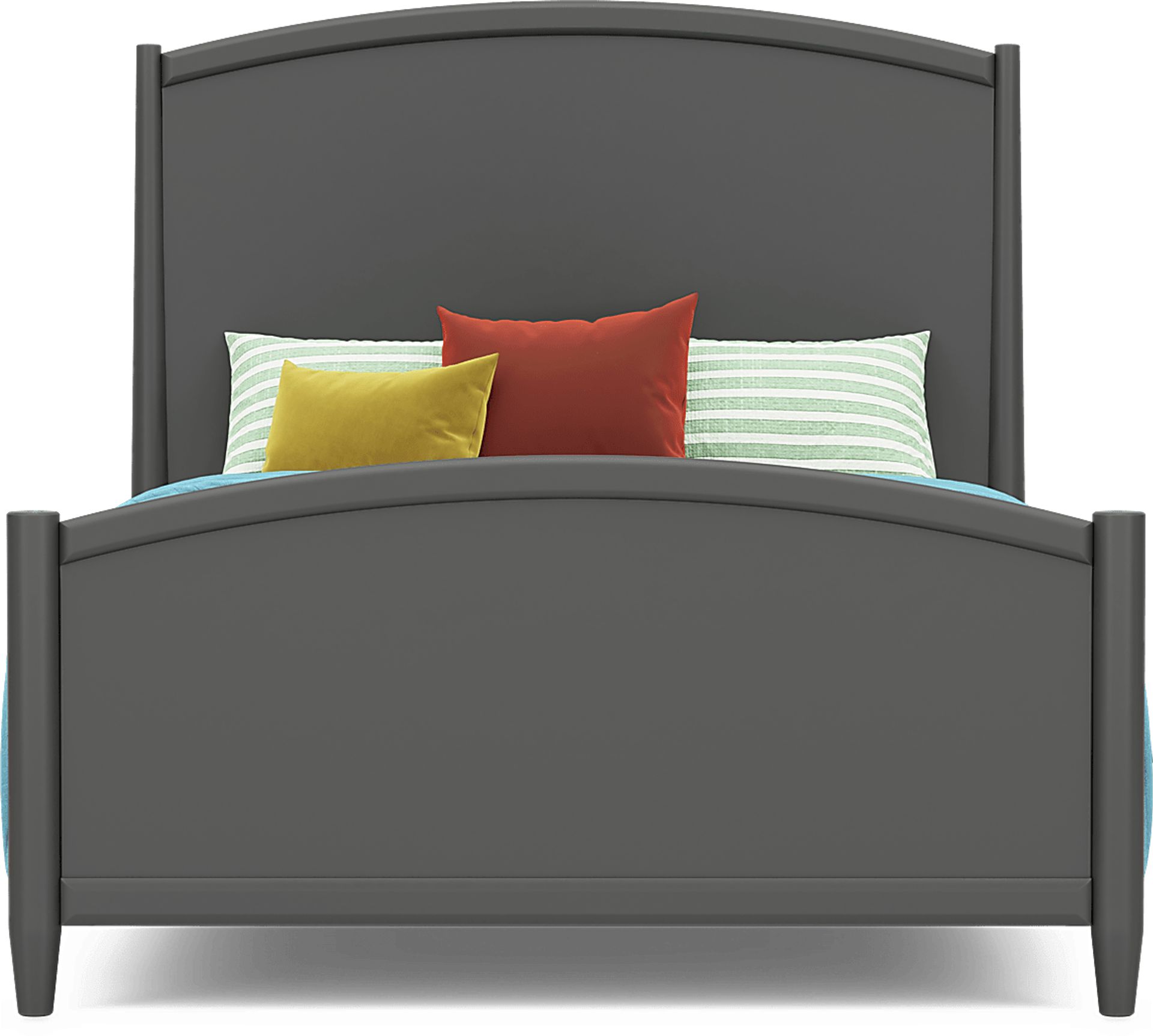 Kids Modern Colors Iron Ore Queen Panel Bed - Image 2