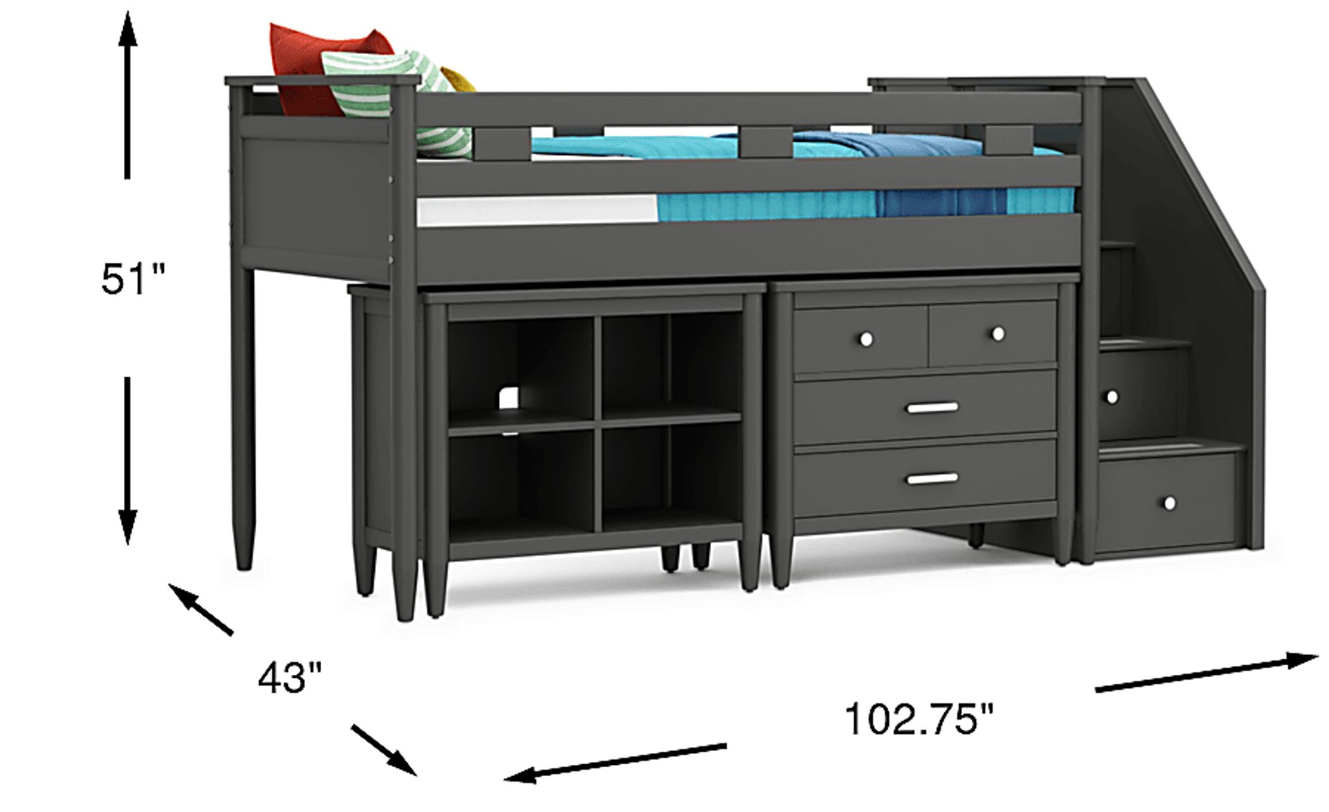 Dimension Image. Please refer to the Dimension Tab on this page for dimension details.