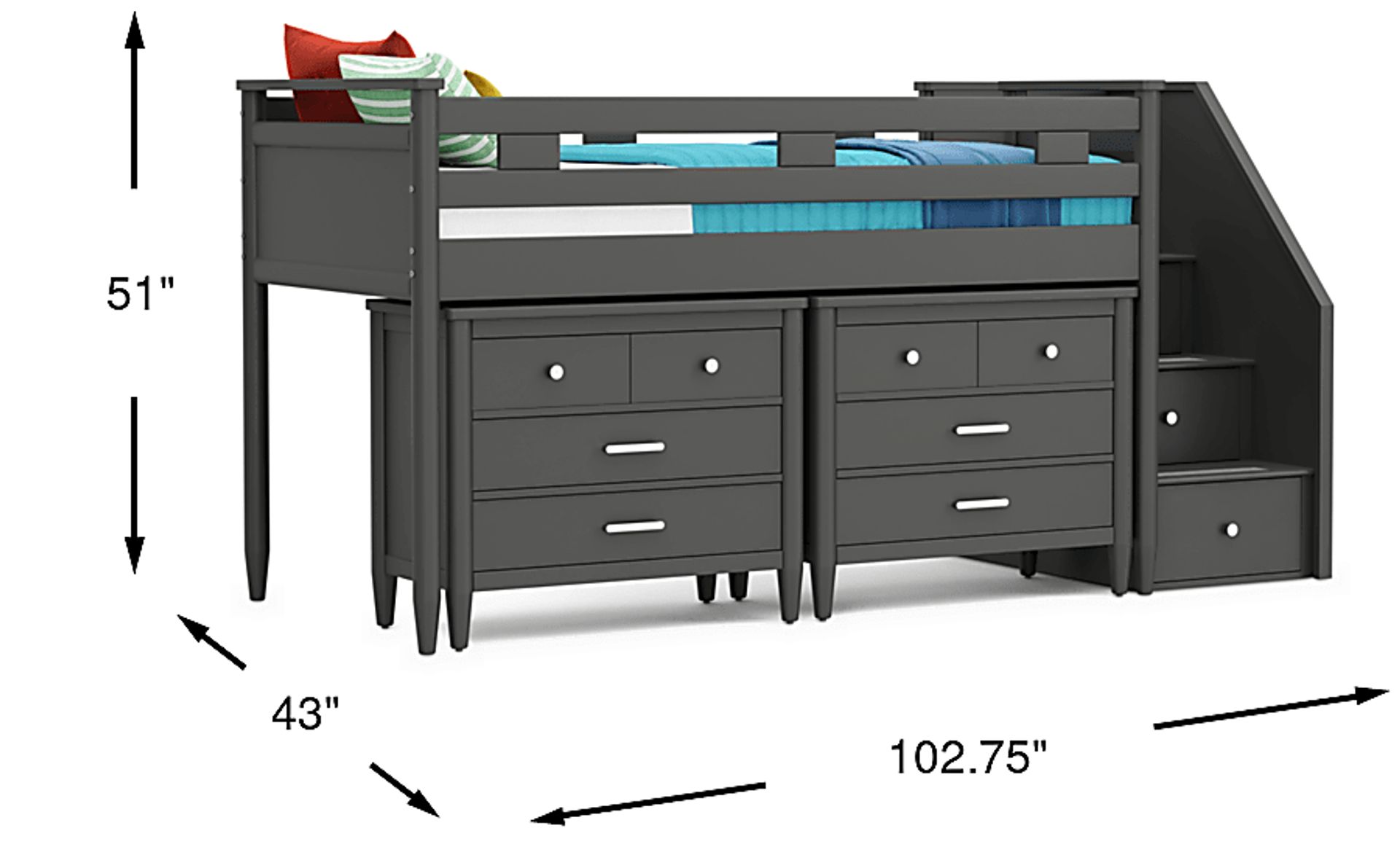 Dimension Image. Please refer to the Dimension Tab on this page for dimension details.